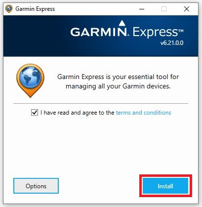 install garmin express